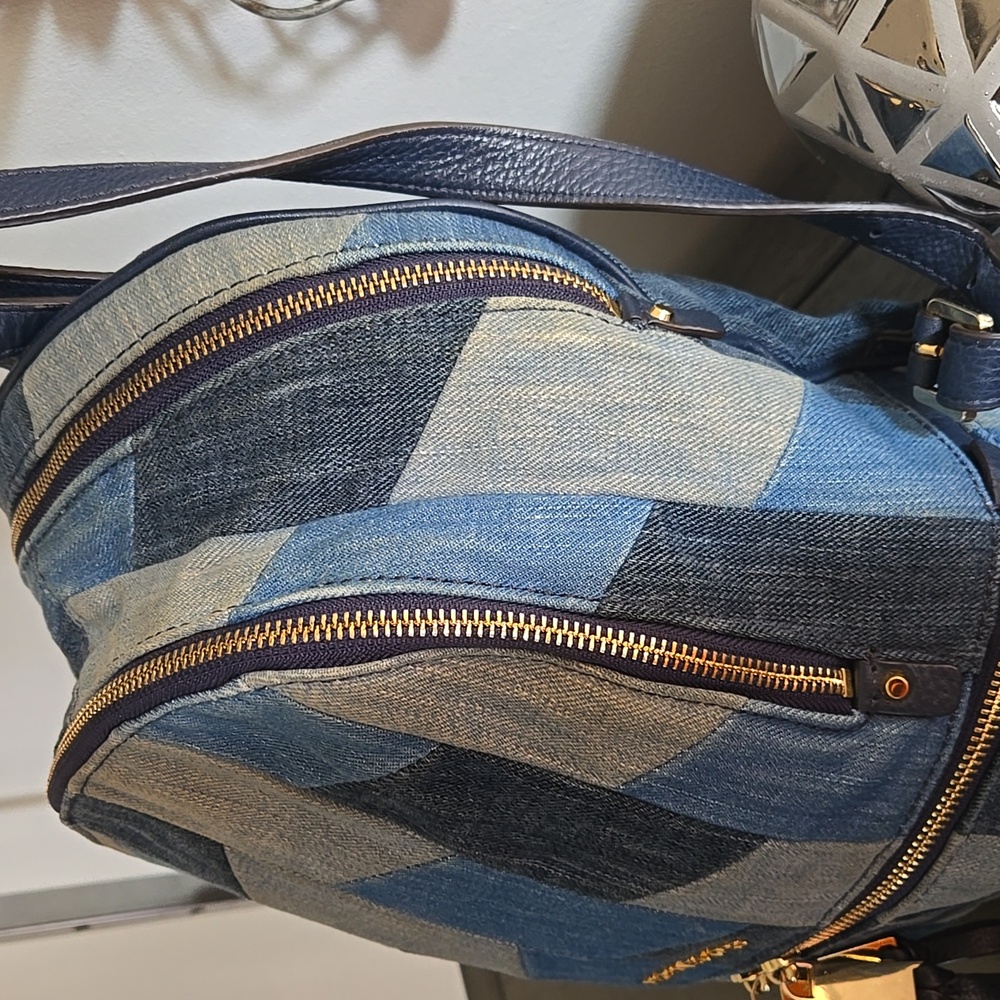 Michael Kors Denim Patchwork Backpack - image 2